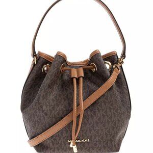 NWT ✅ Michael Kors AVERY Medium Signature Logo Bucket Messenger Bag ✨NWT